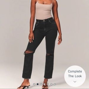 A&F High Rise Ankle Straight curve Love jeans -size